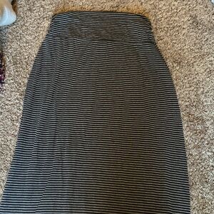 Striped Black and Gray Women's Skirt